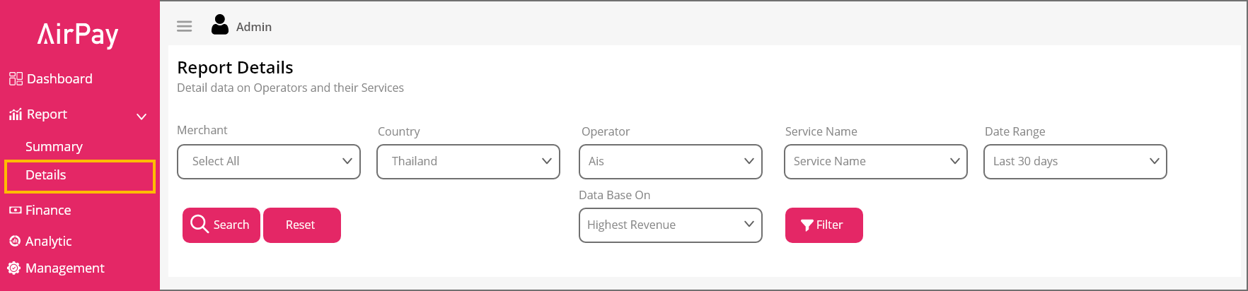 Service Data Availability